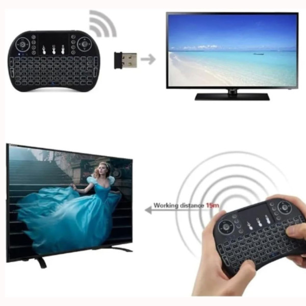 Mini Teclado Wireless Mouse Para Smart Tv/notebook/iPad