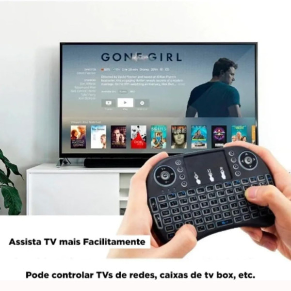 Mini Teclado Wireless Mouse Para Smart Tv/notebook/iPad
