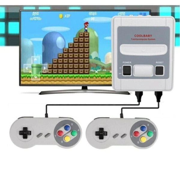 Video Game Super Mini SFC Com 620 Jogos E 2 Controles