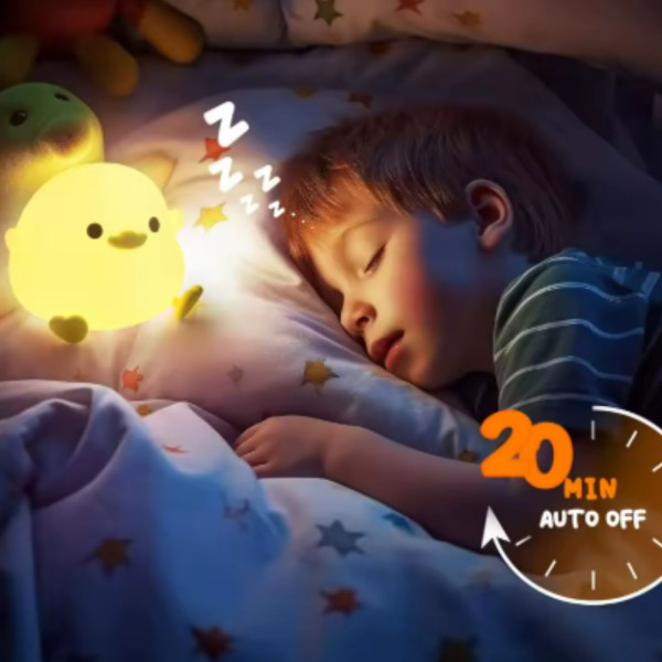 Luminária Infantil Patinho Torto LED de Silicone