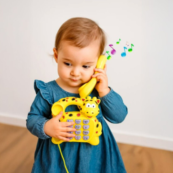 Brinquedo Telefone Musical Girafa Educativo Sons C...