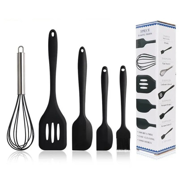 Kit Utensílios de Silicone para Cozinha 5 Peças 