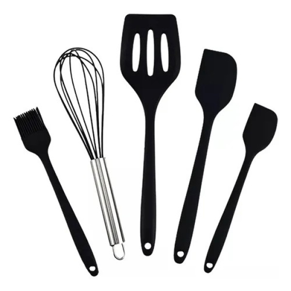Kit Utensílios de Silicone para Cozinha 5 Peças
