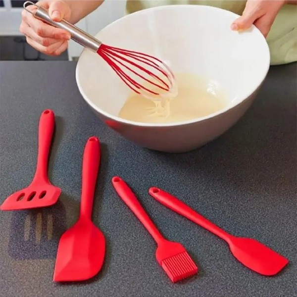 Kit Utensílios de Silicone para Cozinha 5 Peças