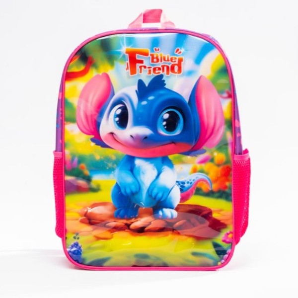Mochila Infantil Blue Friend Escolar em Poliéster...