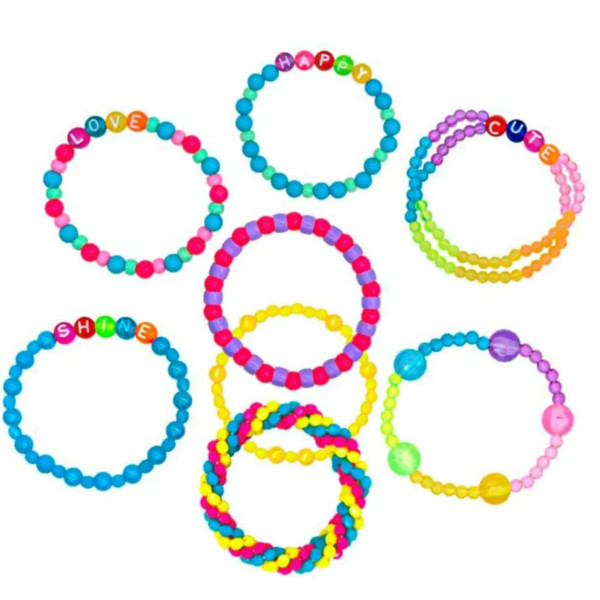 Kit Maleta Miçangas Bijuterias Pulseiras Coloridas