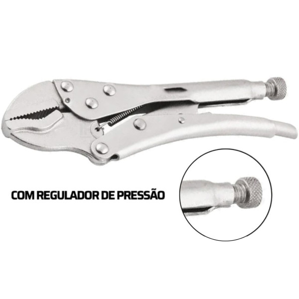 Alicate de Pressão 10 com Mordente Curvo – Aço Carbono Reforçado