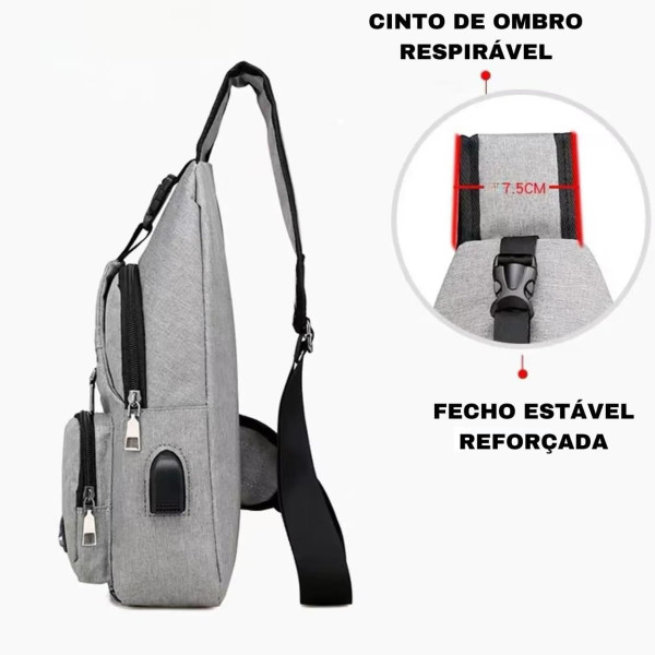 Bag Unissex Com Entrada Usb