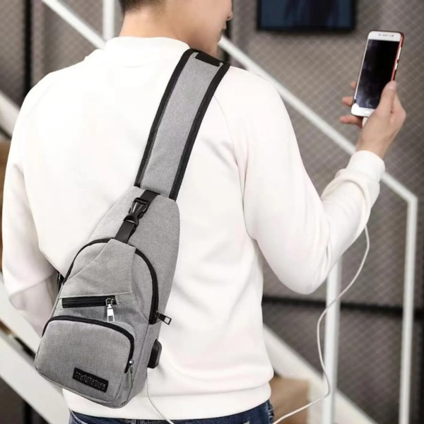 Bag Unissex Com Entrada Usb