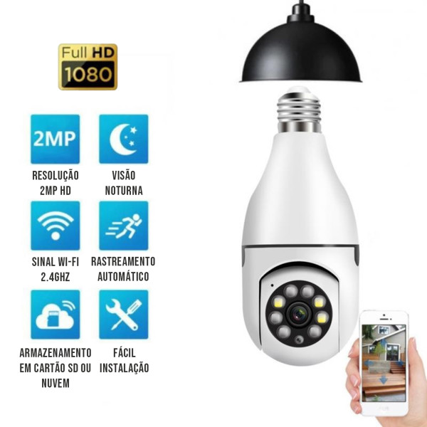 Camera de Segurança Wifi Full Hd 2MP Visão Noturna Yoosee