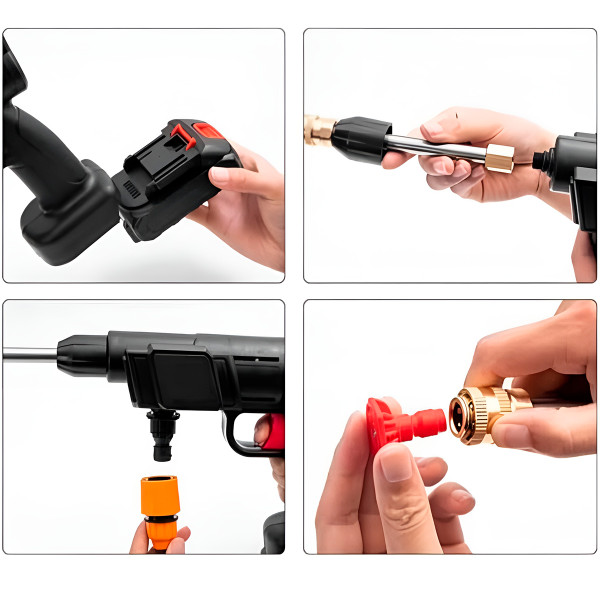 Conjunto Kit Lavadora de Alta Pressão Recarregável