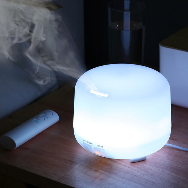 Difusor Elétrico Aroma Ultrassônico Com Led 300 ml Branco