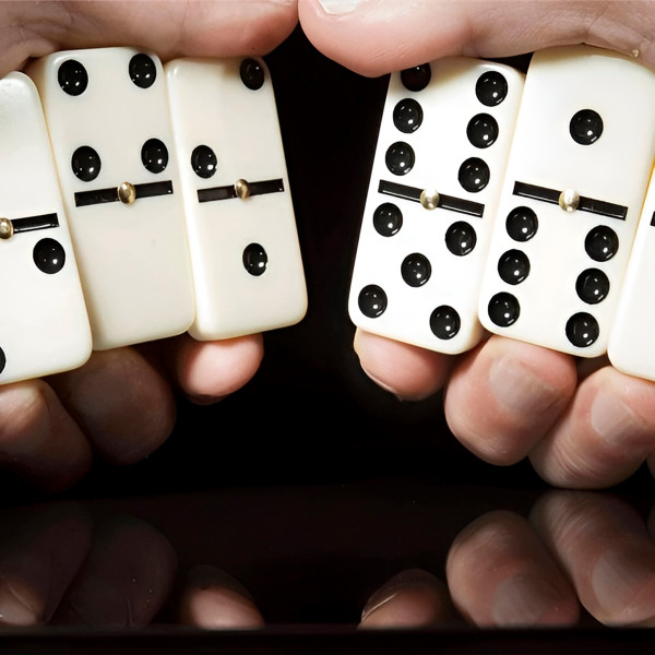 Dominó Profissional Osso Estojo 28 Peças Double Six Jogo 10mm