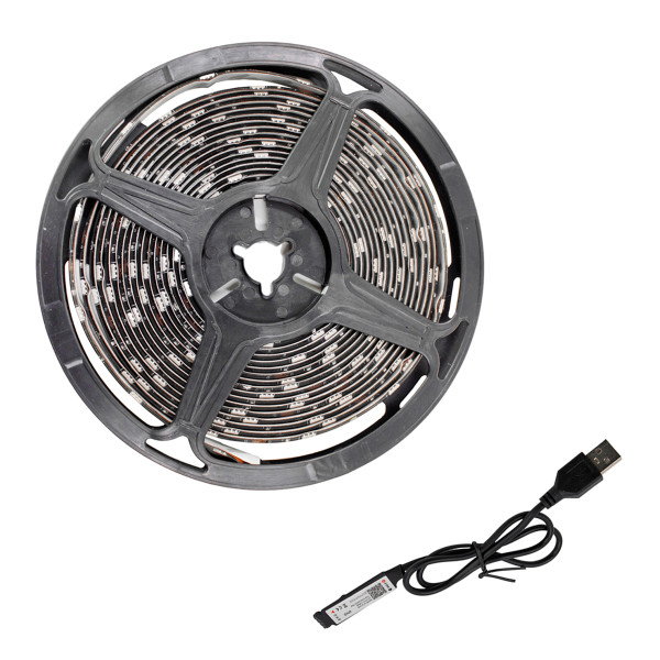 Fita Led Rgb Controle Celular 5 Metros 5v USB com Controle Para Tv Pc Decoração