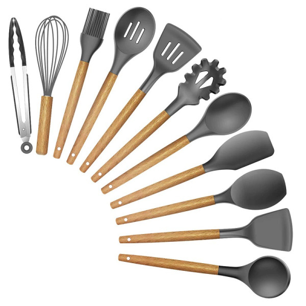 Kit 12 Peças Utensilios de Cozinha Colher Espatul...