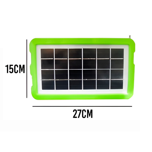 Luminária Lanterna Painel Solar Rádio Luz Emergência