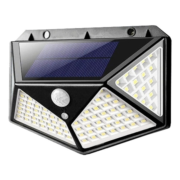 Luminária Solar Parede 100 Led Sensor Presença 3...