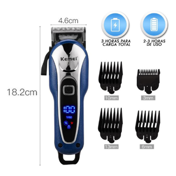 Maquina De Cortar Cabelo Sem Fio Profissional