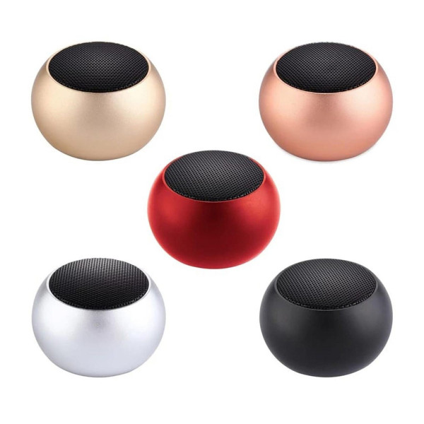 Mini Caixa De Som Bluetooth Bolinha Metal Amplificada Speaker 3w