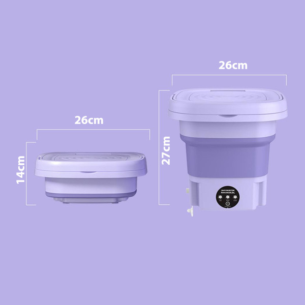 Mini Maquina De Lavar Roupas Dobrável Portátil 6,5 Litros