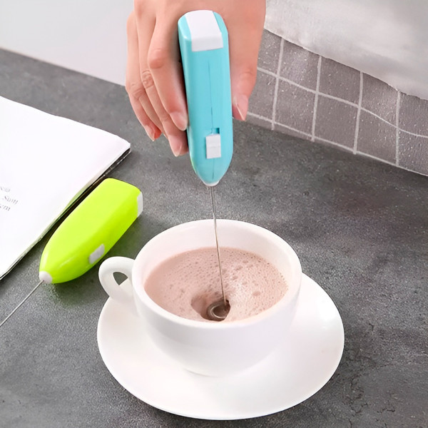 Mini Mixer Misturador de Bebida Café Cappuccino Espumadora de Leite Pilha