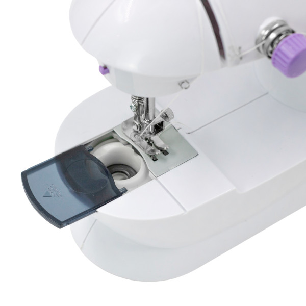 Mini Máquina De Costura Reta Portátil Bivolt Doméstica Compacta
