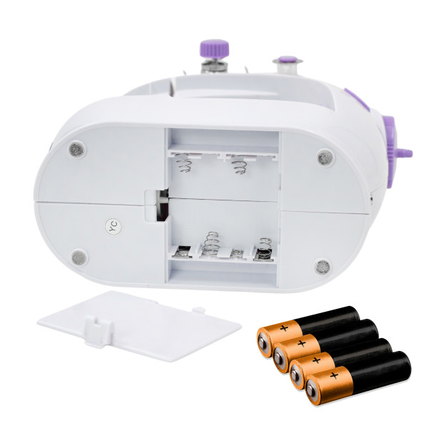 Mini Máquina De Costura Reta Portátil Bivolt Doméstica Compacta