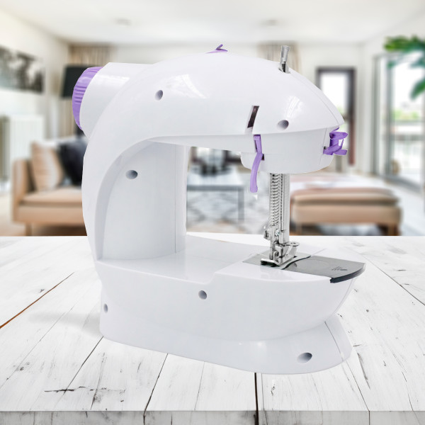 Mini Máquina De Costura Reta Portátil Bivolt Doméstica Compacta