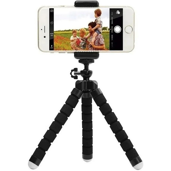 Mini Tripe Flexível Universal Suporte Celular 25cm Portátil