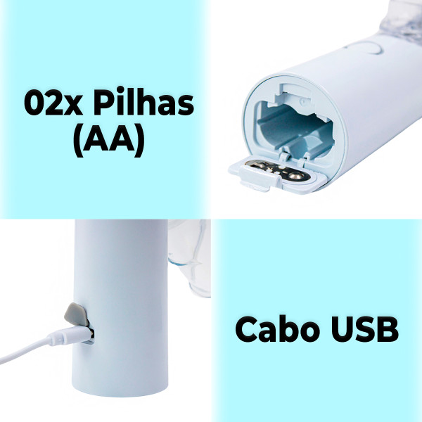 Máquina Nebulizador Inalador Portátil Silencioso Adulto e Infantil USB  Pilha