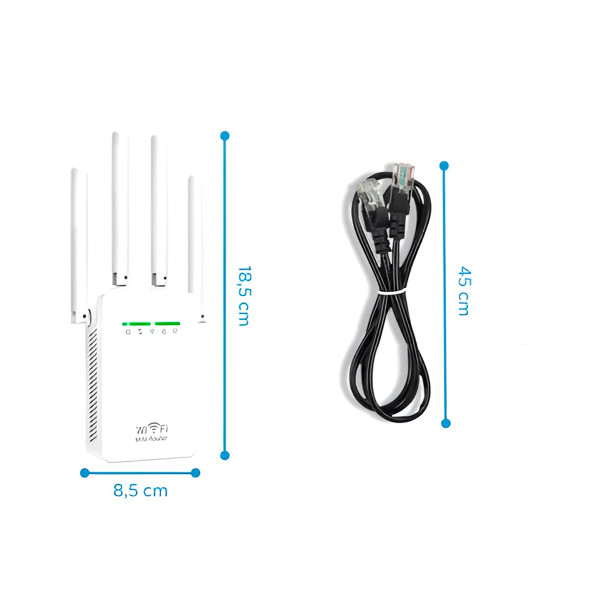 Repetidor Wireless 4 Antenas Ampla Conexão KA-X338