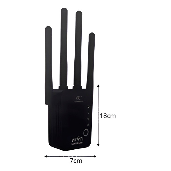 Repetidor de Sinal Wi-Fi 4 Antenas KA-X333 – Ampliador de Conexão Wireless 300Mbps