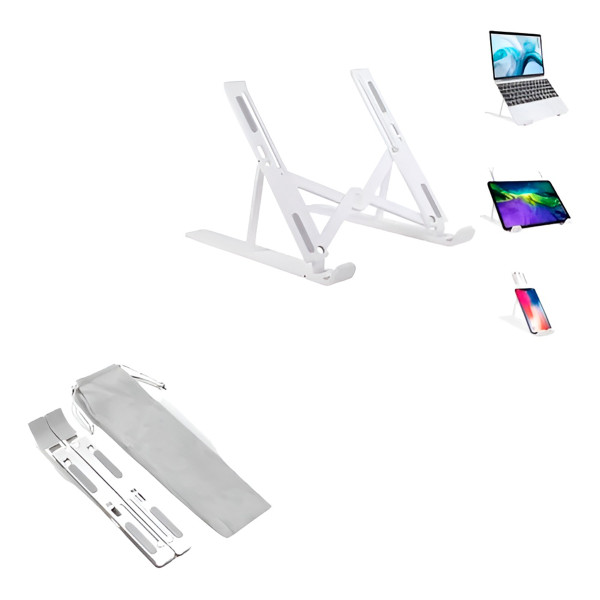 Suporte Portátil Ajustável Para Notebook | 6 Níveis, Compacto e Ergonômico