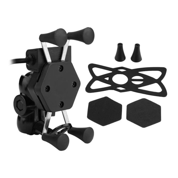 Suporte de Celular para Moto com Carregador USB �...