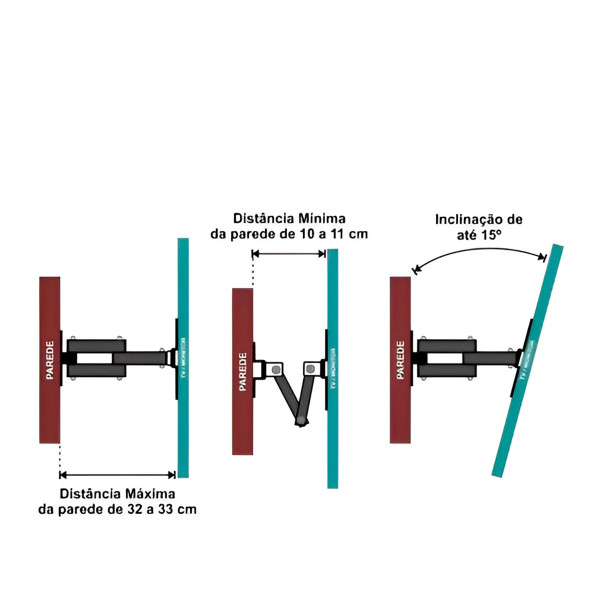 Suporte para Televisão Fixo Parede de 10 a 56 Polegadas