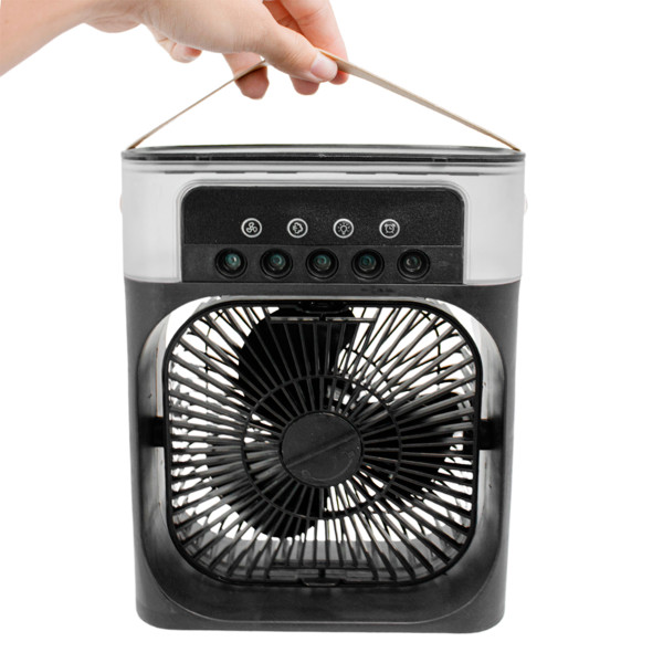 Ventilador Portátil USB 4 em 1 | Iluminação, Umidificador
