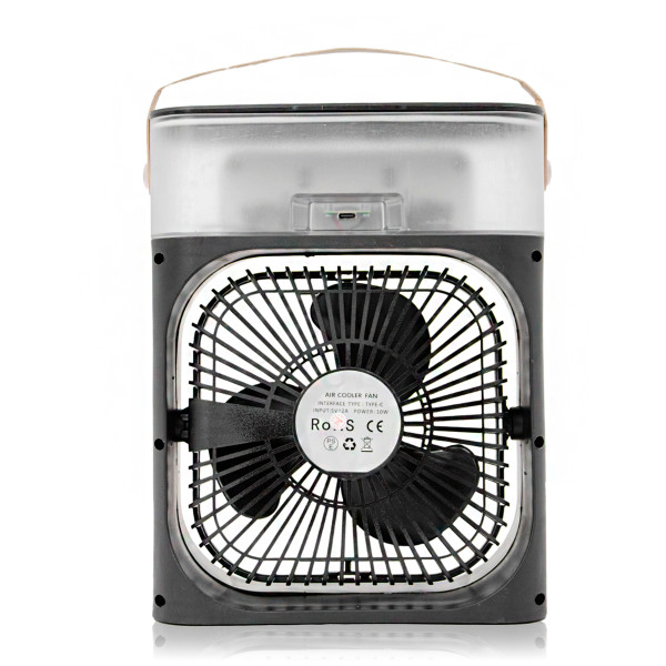 Ventilador Portátil USB 4 em 1 | Iluminação, Umidificador