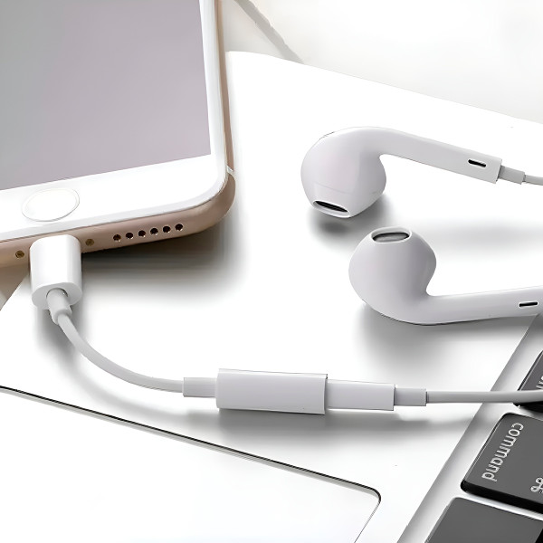 Adaptador Cabo P2 para Lightning Entrada Fone de Ouvido