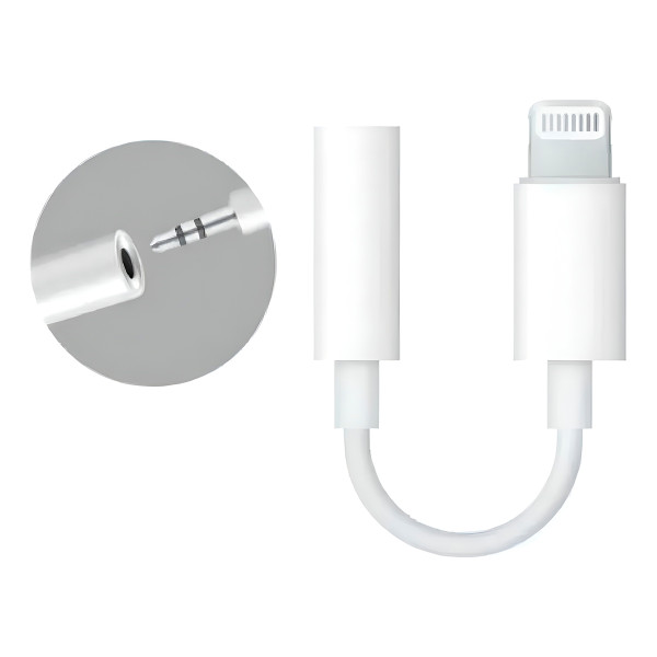 Adaptador Cabo P2 para Lightning Entrada Fone de Ouvido