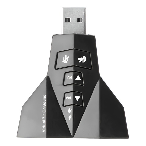 Adaptador USB Placa de Áudio Microfone Fone Infor...