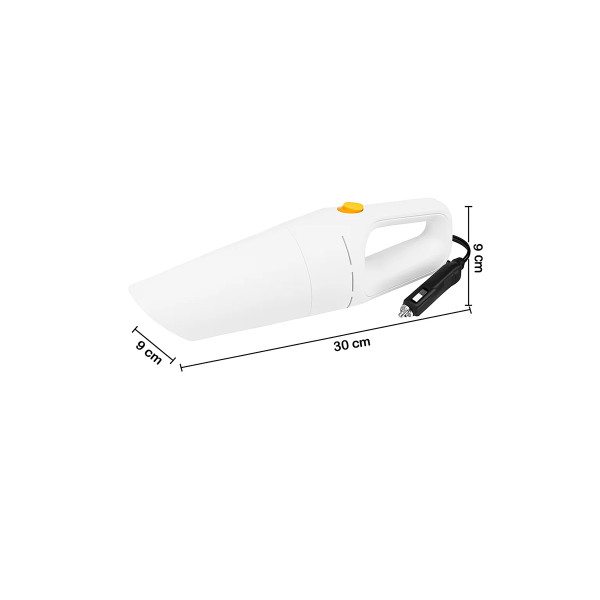 Aspirador Automotivo Elétrico Portátil 12V Branco Veicular