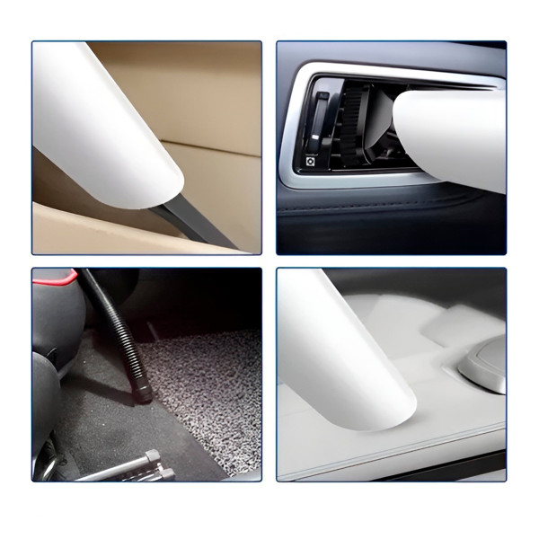 Aspirador Automotivo Elétrico Portátil 12V Branco Veicular