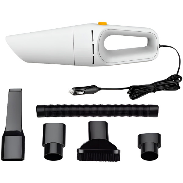 Aspirador Automotivo Elétrico Portátil 12V Branco Veicular