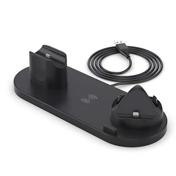 Base de Carregamento 6 em 1 USB C Lightning Induç...
