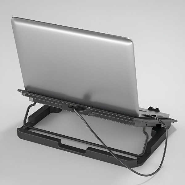 Base Suporte Resfriador Notebook 2 Coolers LED Informática