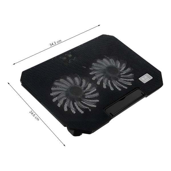 Base Suporte Resfriador Notebook 2 Coolers LED Informática