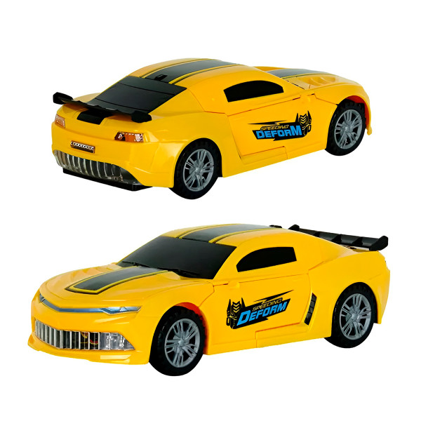 Brinquedo Carro Robô 2 Em 1 Musical Bate Volta Luzes