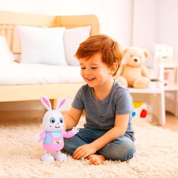 Brinquedo Coelhinho Dançante Música Luzes Interativo