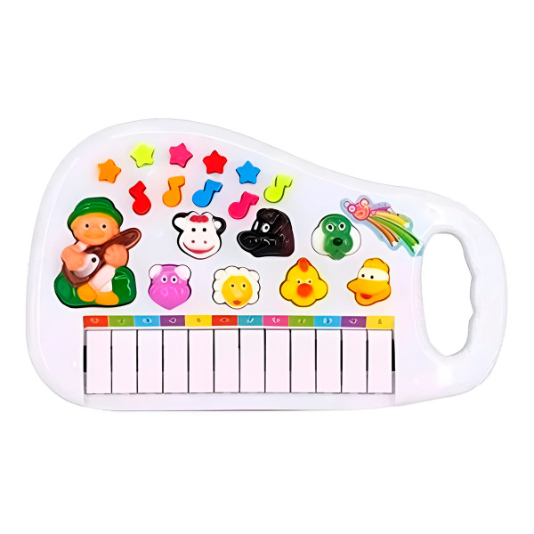 Brinquedo Mini Teclado Fazendinha Bichinhos Sons C...