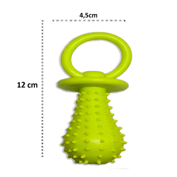 Brinquedo Mordedor Formato Chupeta para Pets com Guizo